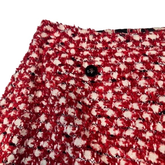 Vintage red tweed Escada skirt size 44 - Picture 3 of 15